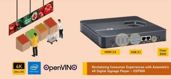REVITALIZING CONSUMER EXPERIENCES WITH AXIOMTEKS 4K DIGITAL SIGNAGE PLAYER – DSP500