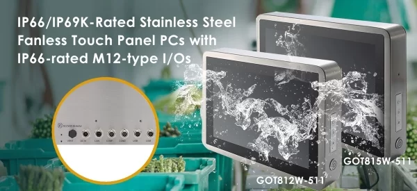 IP66 IP69K-RATED STAINLESS STEEL FANLESS TOUCH PANEL PCS FOR FOOD PROCESSING INDUSTRY