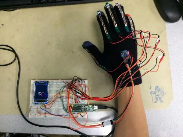 Glove Controller with PIC32 and LCD