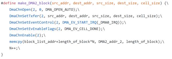 Sample DMA block macro from Bruce Lands DMA Weird Machine