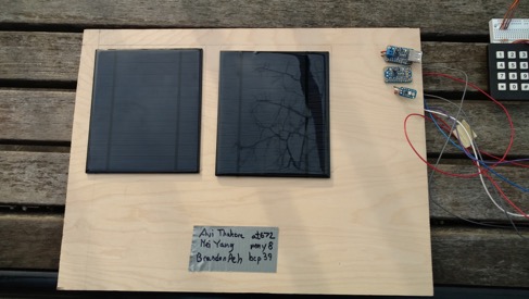 Solar Panels Attached to Wooden Board