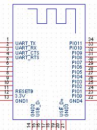 The layout of the HM 10 board is