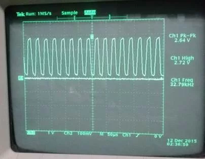 Op-amp oscillator waveform (Smart Watch)