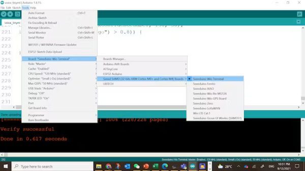 Upload the Code