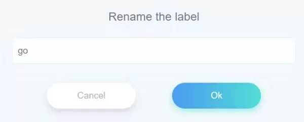 change the label name