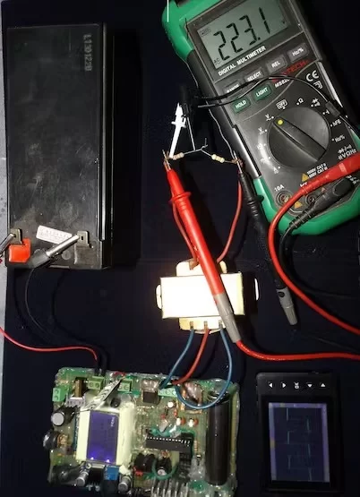 AC Voltage measured