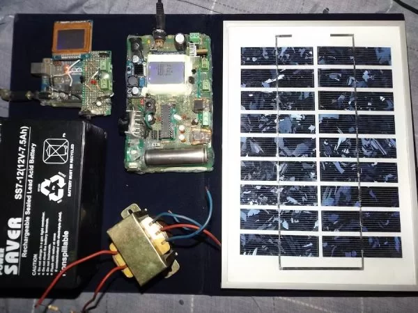 Microcontroller based Solar PV System's charge controller, inverter, PowerBank & LED lamp with menu-based navigation system on LCD display