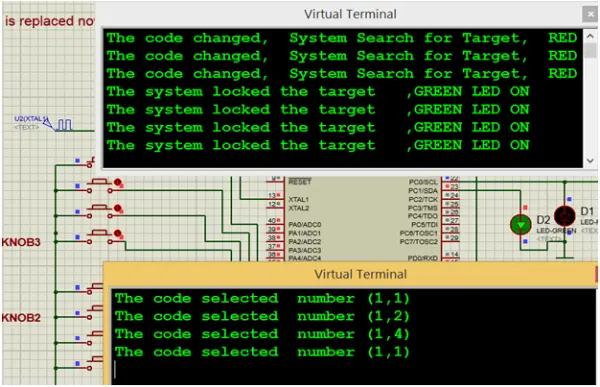 The virtual terminal output with different inputs