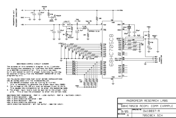 68HC705EP Example circuit Diagram 68HC705EP Example circuit Diagram