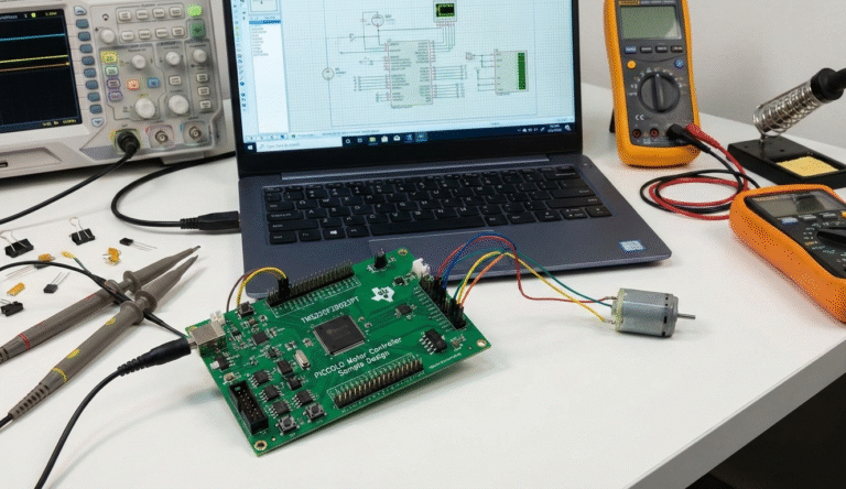 PICCOLO Motor Controller Sample Design using TMS320F28023PT with Proteus Simulation